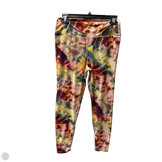 Athletic Leggings By Betsey Johnson In Tie Dye Print, Size: L