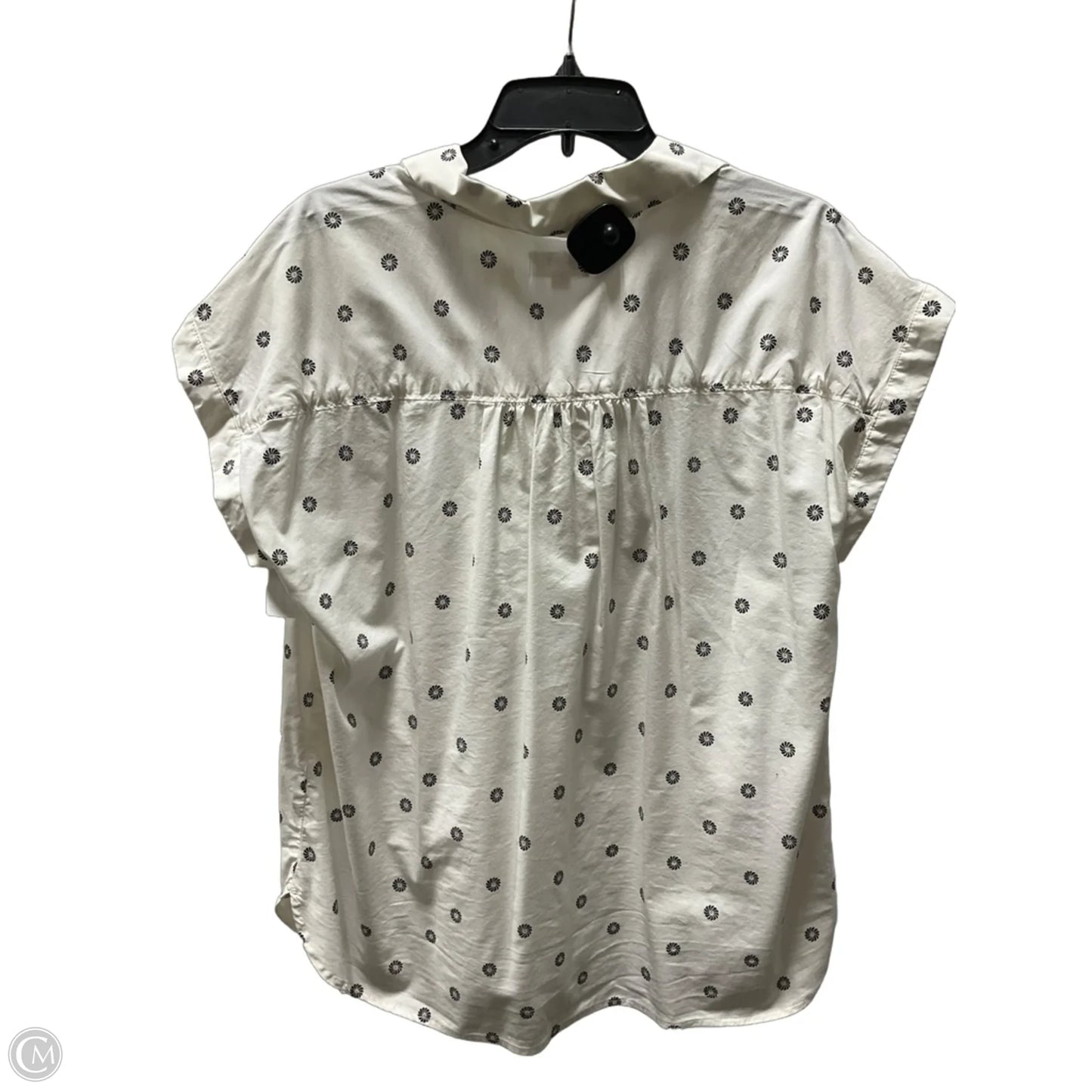 Blouse Short Sleeve By Loft In White, Size: L