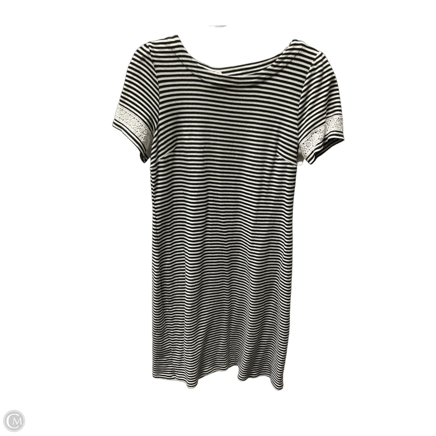 Dress Casual Midi By Talbots In Striped Pattern, Size: M