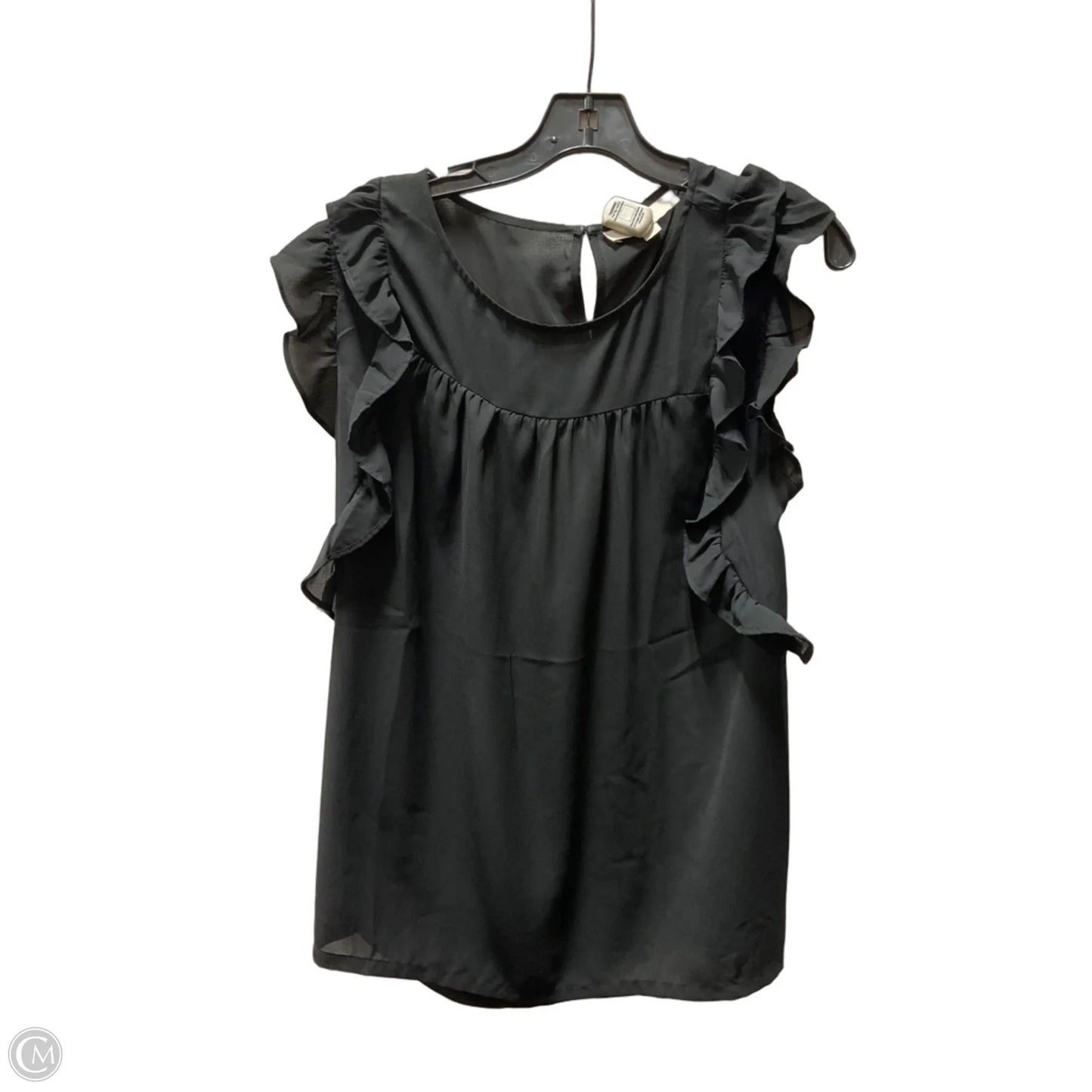 Top Short Sleeve By Loft In Black, Size: L