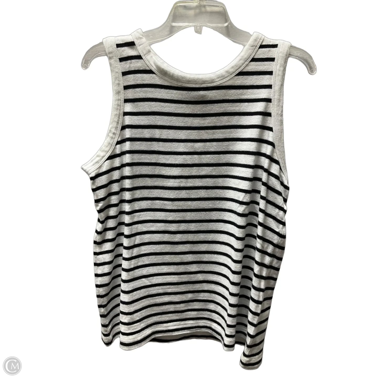 Top Sleeveless By Loft In Striped Pattern, Size: L