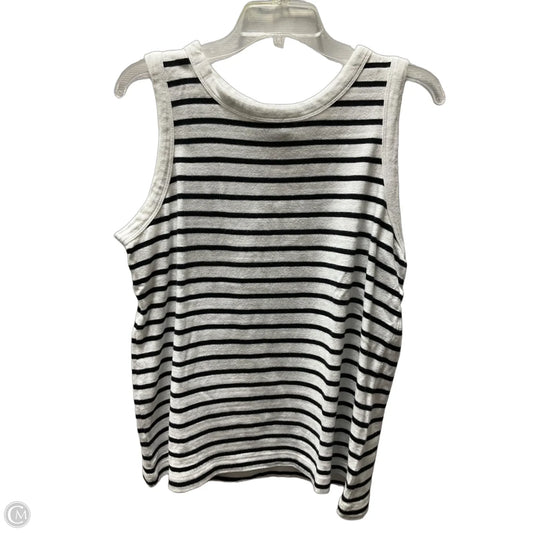 Top Sleeveless By Loft In Striped Pattern, Size: L