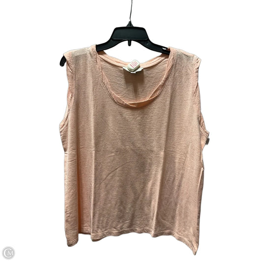 Top Sleeveless By Loft In Peach, Size: Xl