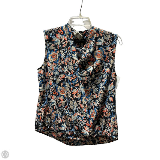 Top Sleeveless By Jones New York In Floral Print, Size: M