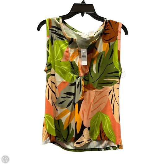 Top Sleeveless By Loft In Multi-colored, Size: M