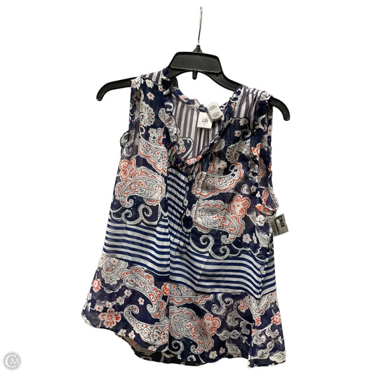 Top Sleeveless By Cabi In Blue, Size: S