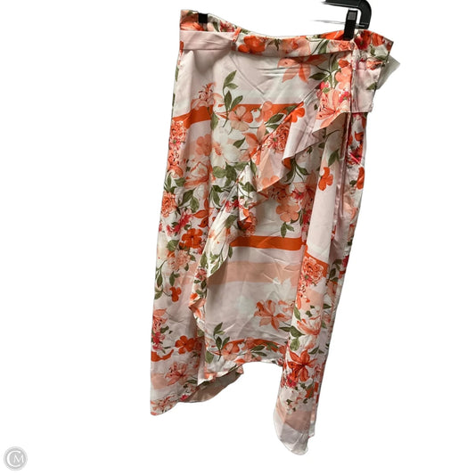 Skirt Midi By Calvin Klein In Floral Print, Size: 12