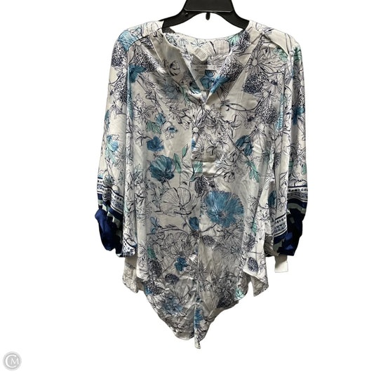Top Short Sleeve By Chicos In Blue, Size: L