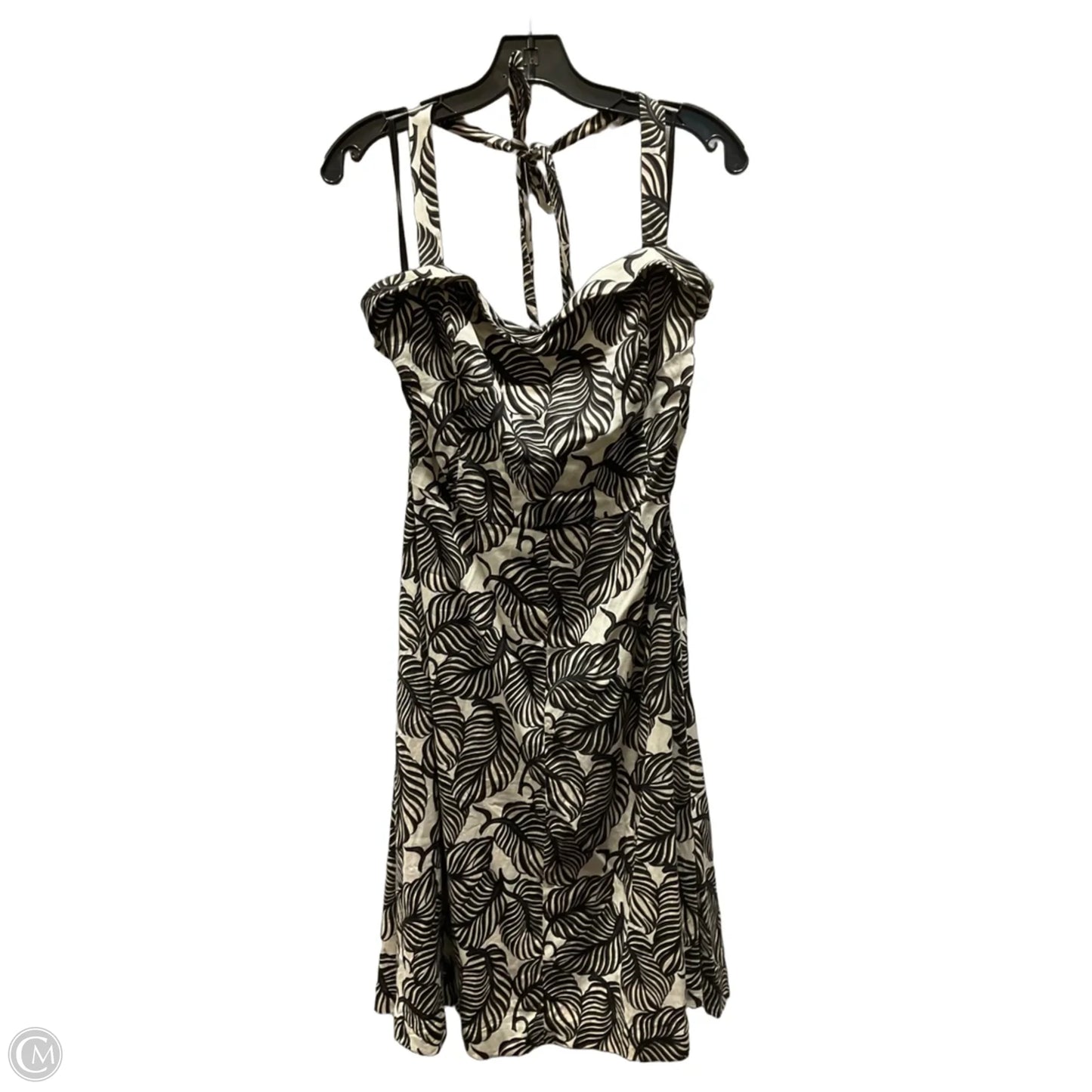 Dress Casual Midi By Saks Fifth Avenue In Black & Cream, Size: Xl