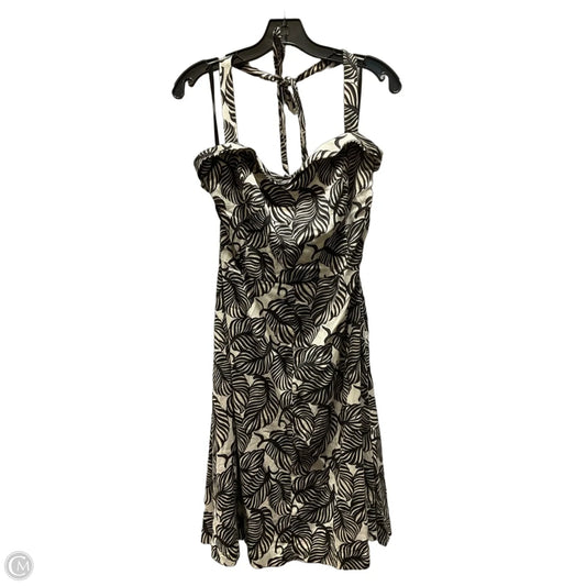 Dress Casual Midi By Saks Fifth Avenue In Black & Cream, Size: Xl