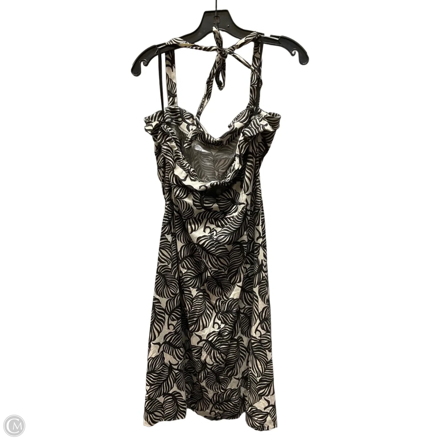 Dress Casual Midi By Saks Fifth Avenue In Black & Cream, Size: Xl