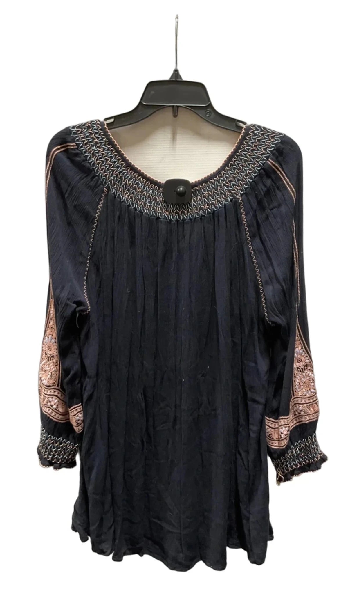 Top Long Sleeve By Free People In Blue & Pink, Size: S