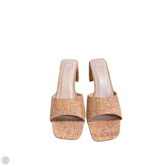 Sandals Heels Block By Shu Shop In Tan, Size: 6