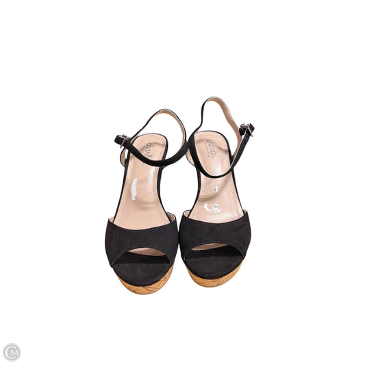 Sandals Heels Wedge By Charles By Charles David In Black, Size: 6.5