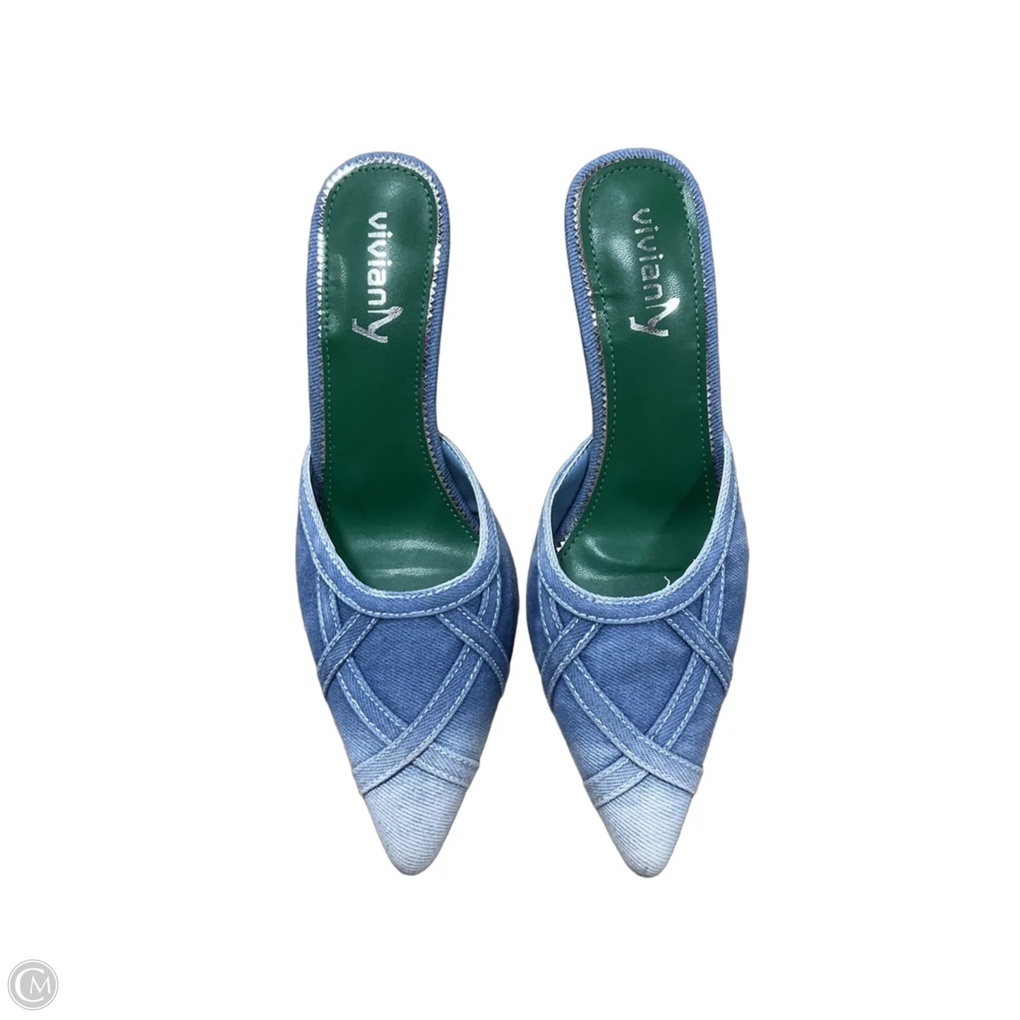 Shoes Heels Kitten By Cmf In Blue, Size: 6