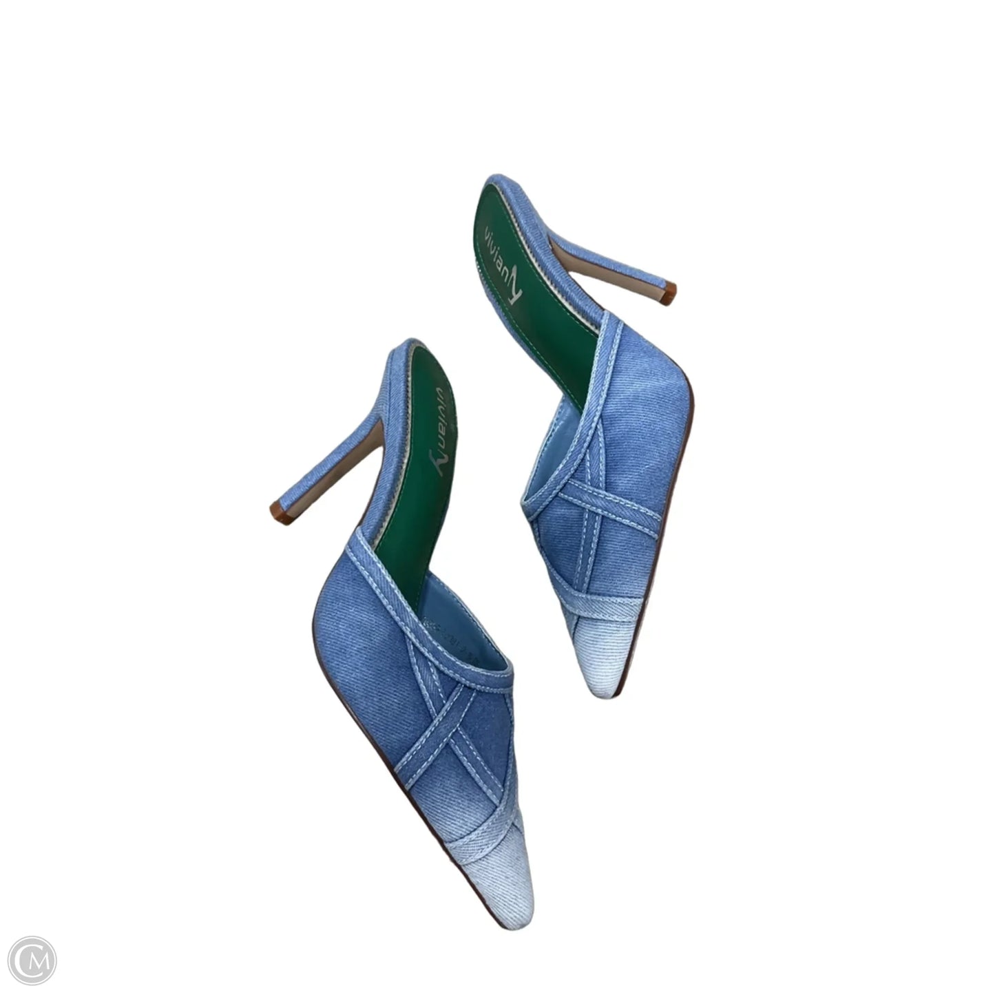 Shoes Heels Kitten By Cmf In Blue, Size: 6