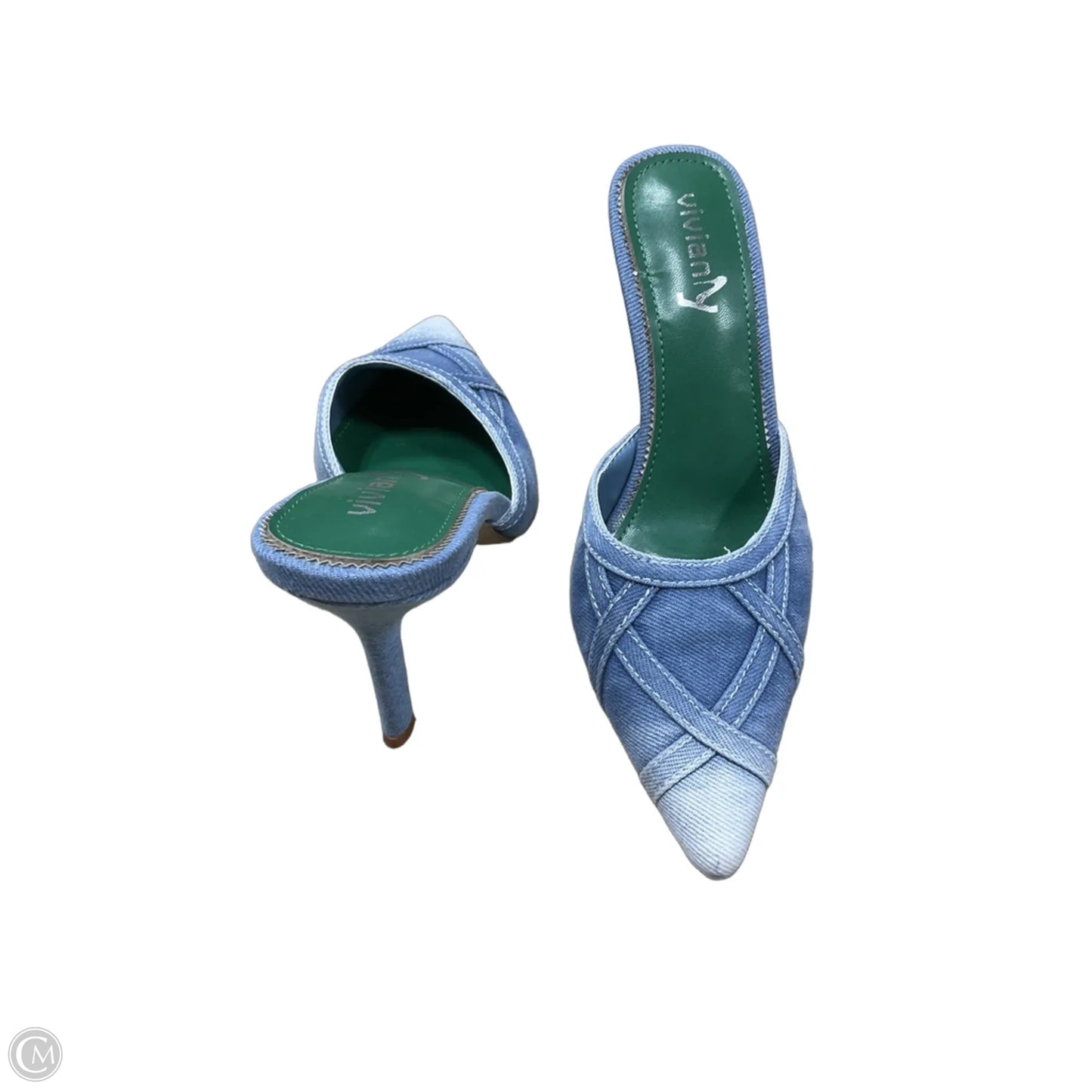 Shoes Heels Kitten By Cmf In Blue, Size: 6