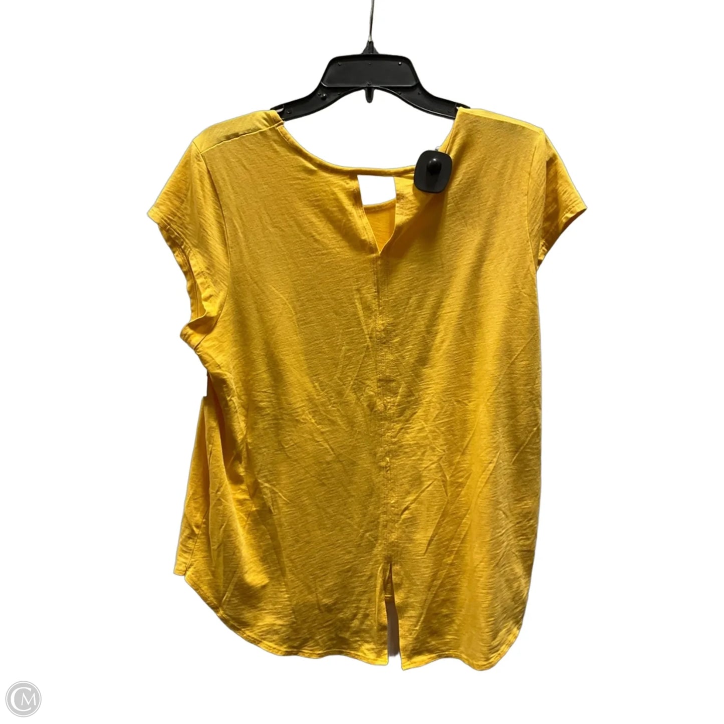 Top Short Sleeve Basic By Sigrid Olsen In Yellow, Size: Xl