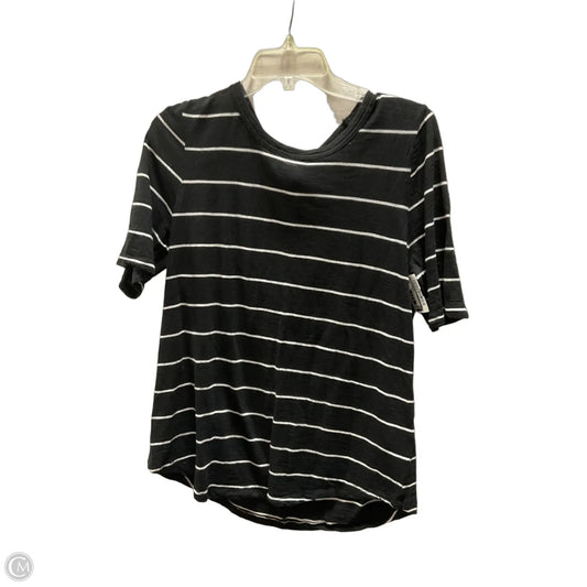 Top Short Sleeve Basic By Banana Republic In Striped Pattern, Size: L
