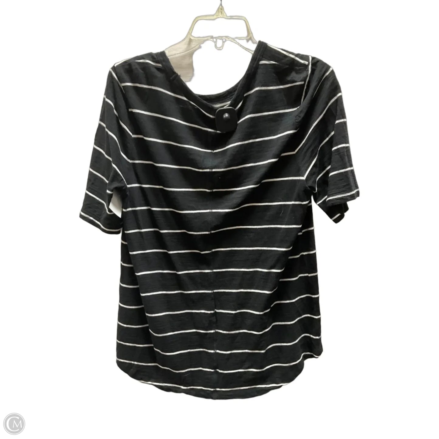Top Short Sleeve Basic By Banana Republic In Striped Pattern, Size: L