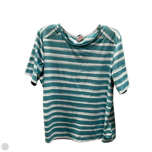 Athletic Top Short Sleeve By Columbia In Striped Pattern, Size: Xl