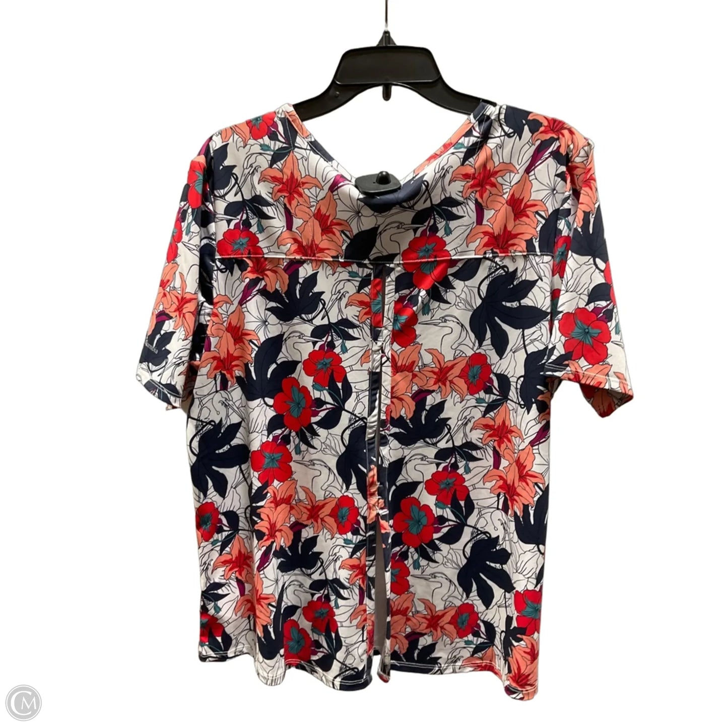 Athletic Top Short Sleeve By Columbia In Floral Print, Size: Xl