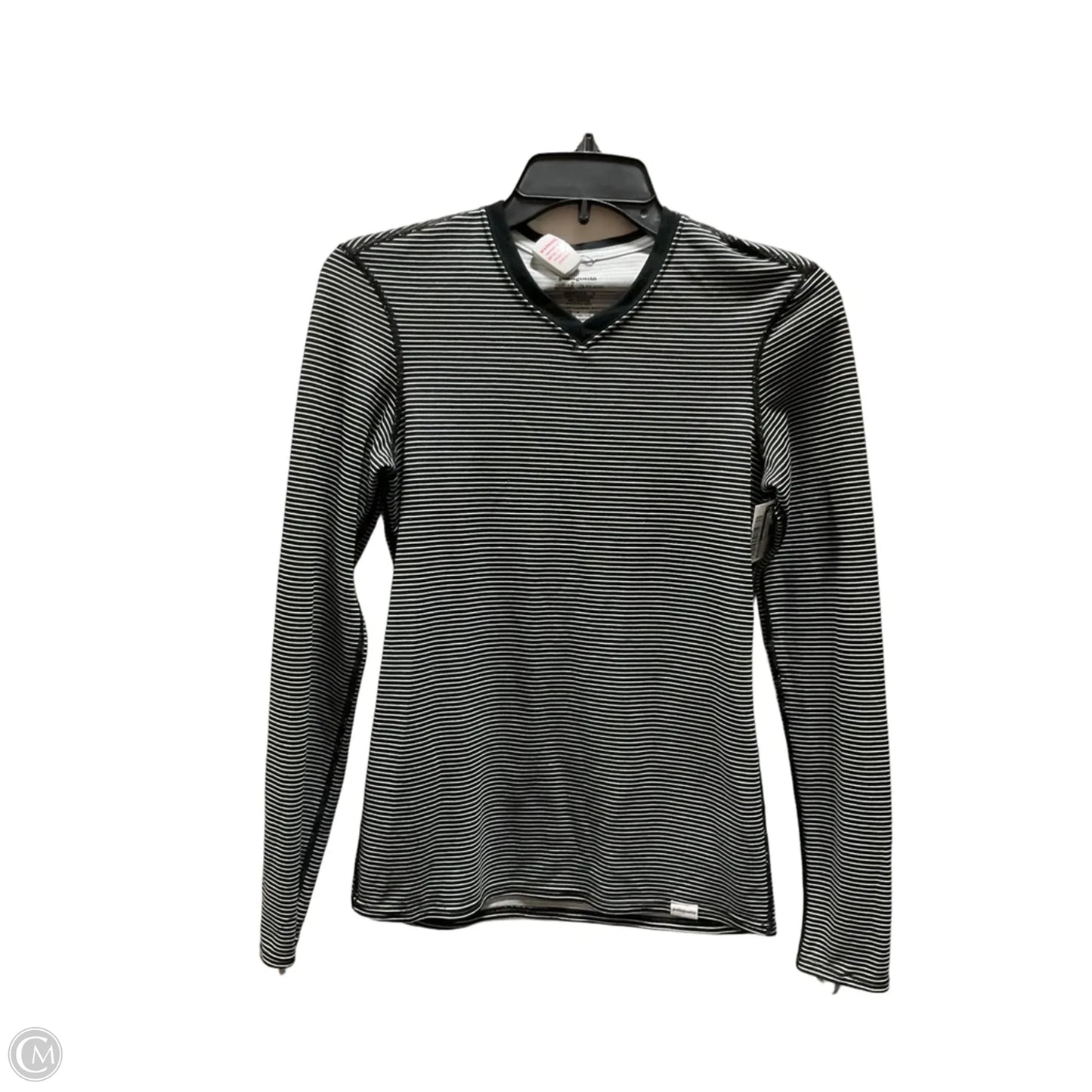 Athletic Top Long Sleeve Crewneck By Patagonia In Striped Pattern, Size: S