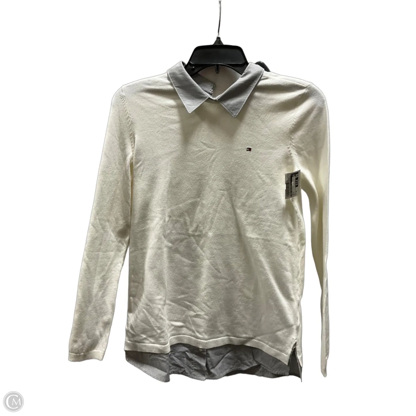 Top Long Sleeve By Tommy Hilfiger In Cream, Size: Xs
