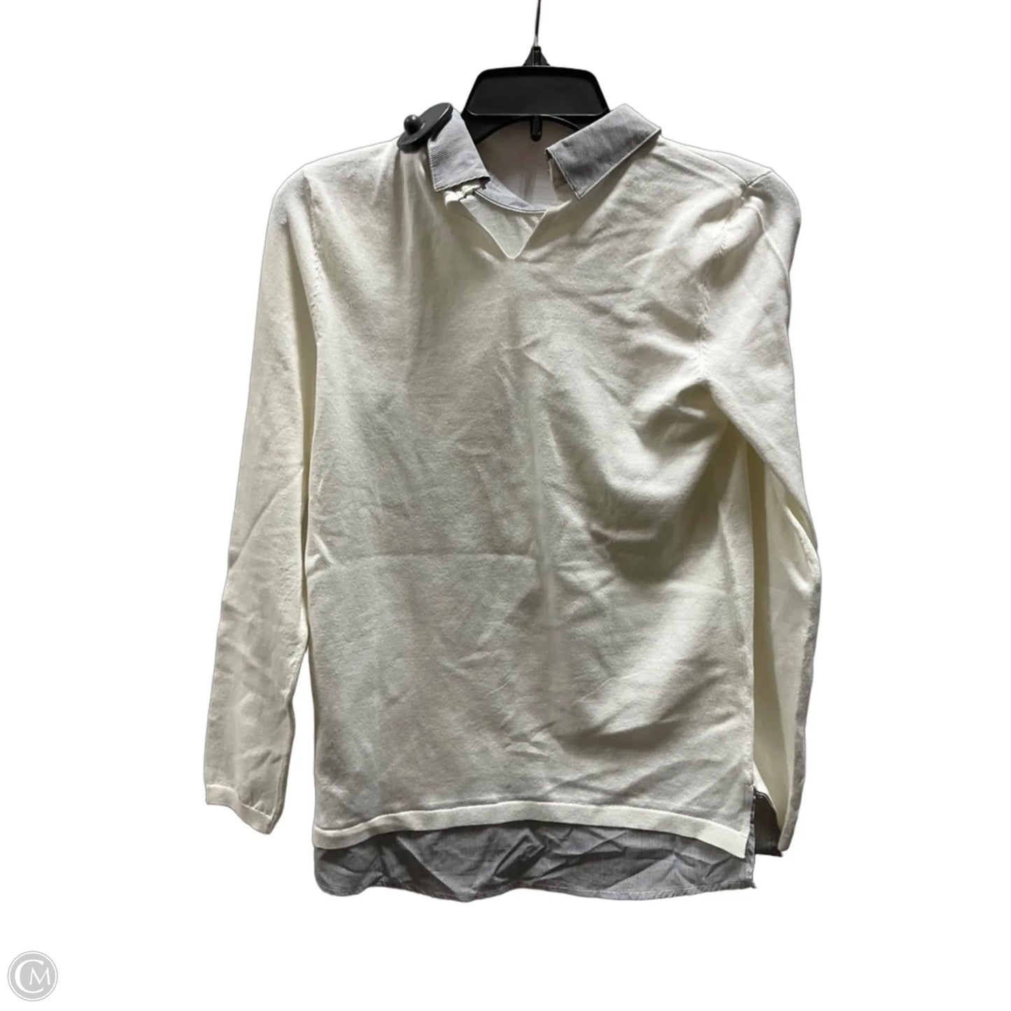 Top Long Sleeve By Tommy Hilfiger In Cream, Size: Xs