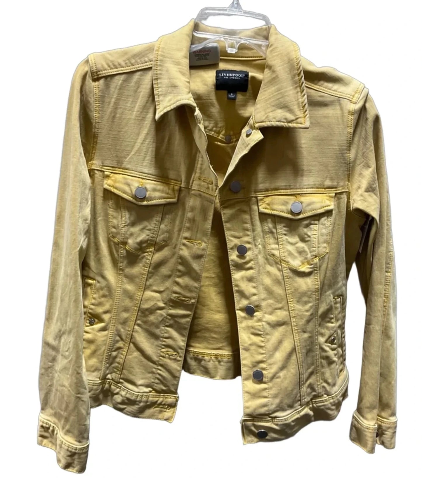 Jacket Denim By Liverpool In Yellow Denim, Size: S