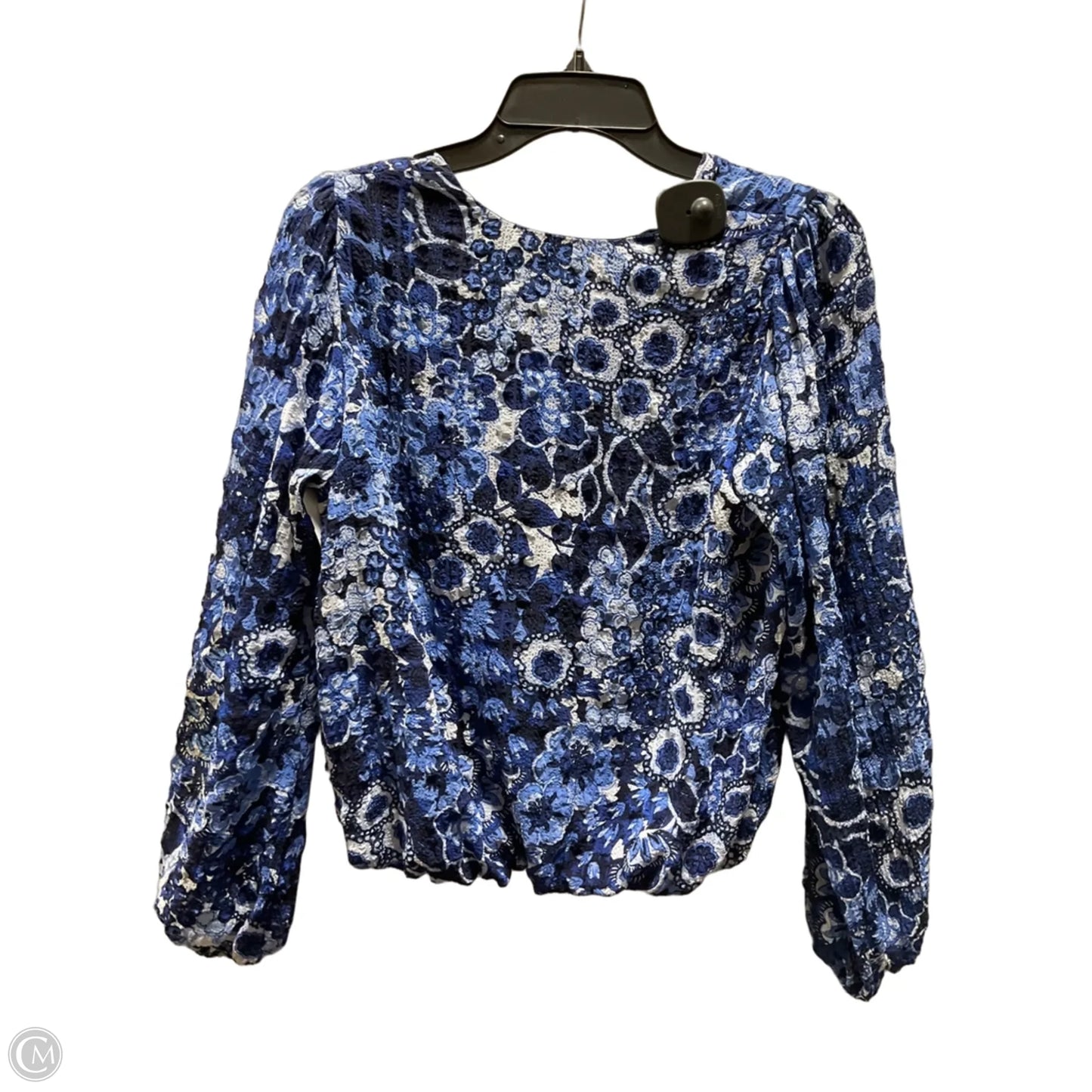 Top Long Sleeve By Karen Kane In Blue, Size: Xs