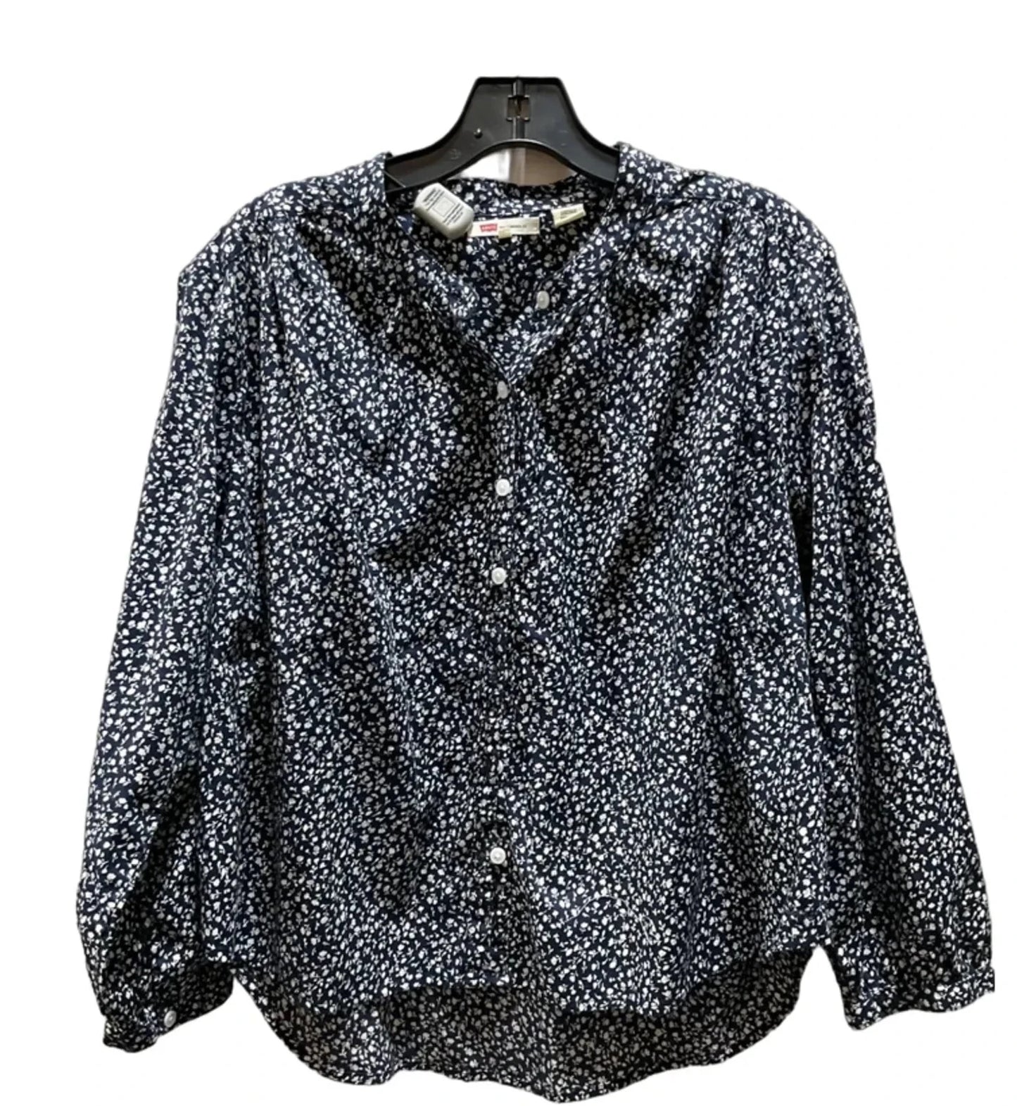 Top Long Sleeve By Levis In Blue, Size: L