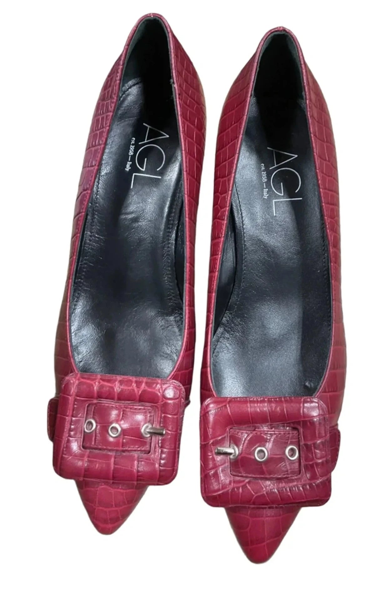 Shoes Heels Block By Agl In Red, Size: 9.5