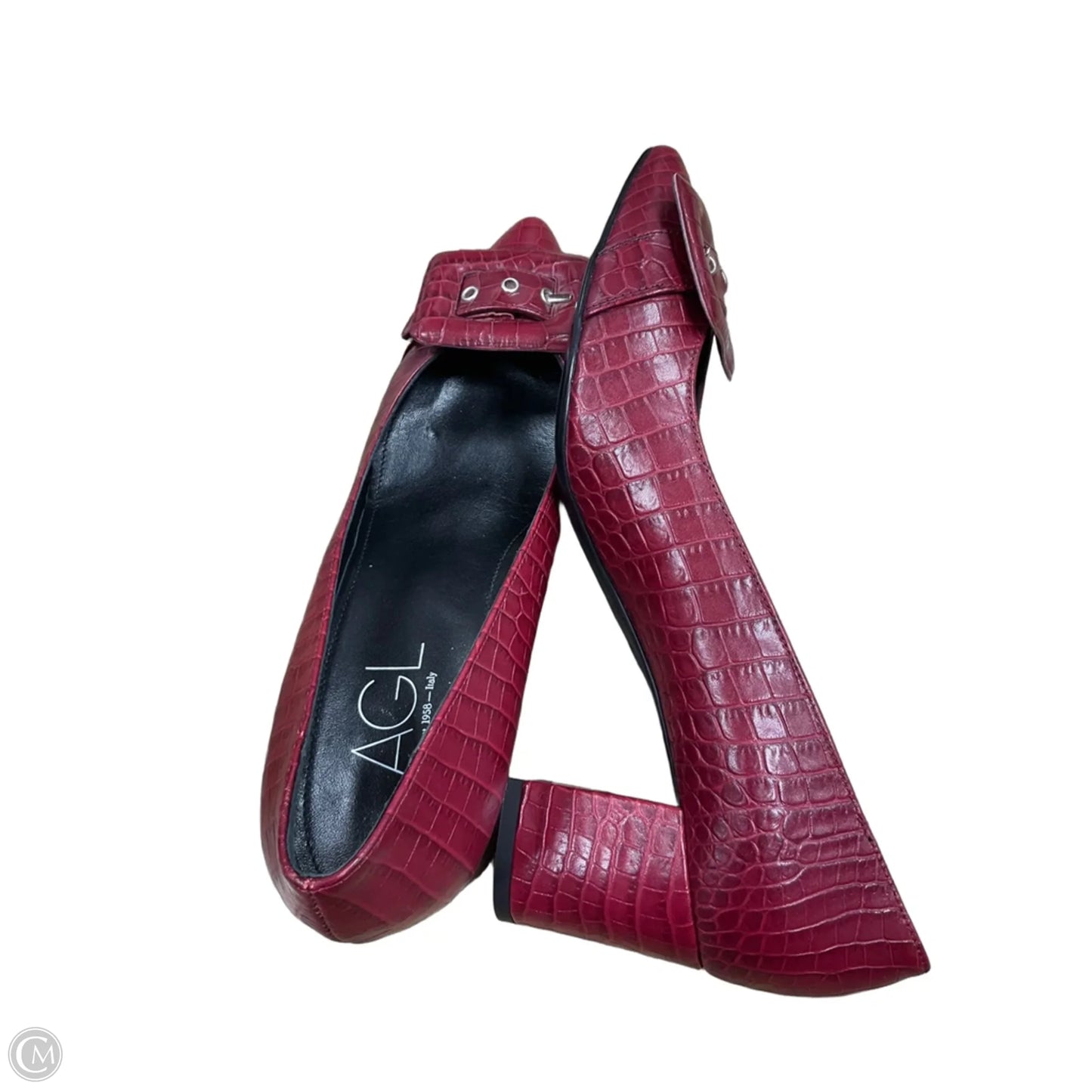 Shoes Heels Block By Agl In Red, Size: 9.5