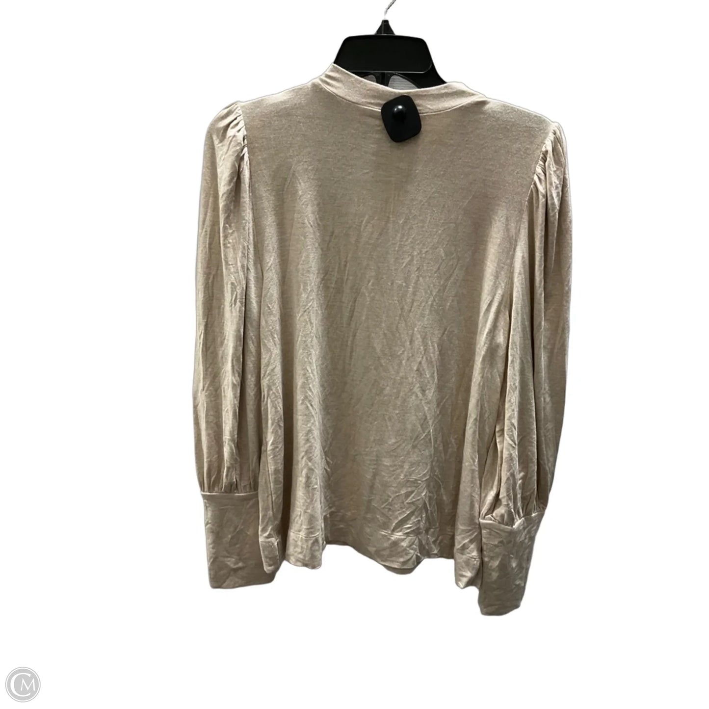 Top Long Sleeve Basic By Loft In Tan, Size: M