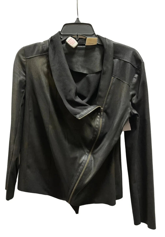 Jacket Moto By Clothes Mentor In Black, Size: M