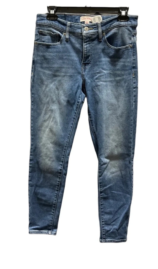 Jeans Skinny By Lucky Brand In Blue Denim, Size: 8