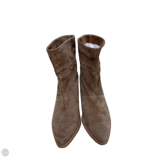 Boots Ankle Heels By Sole Society In Beige, Size: 9.5