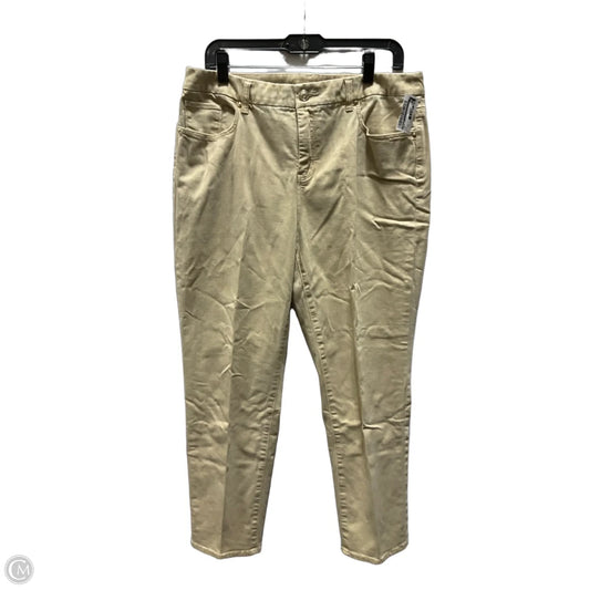 Jeans Straight By Chicos In Tan, Size: 12