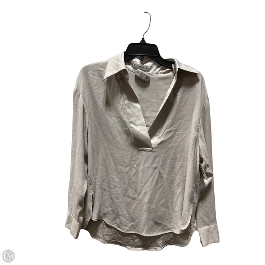 Top Long Sleeve By Mng In Beige, Size: S