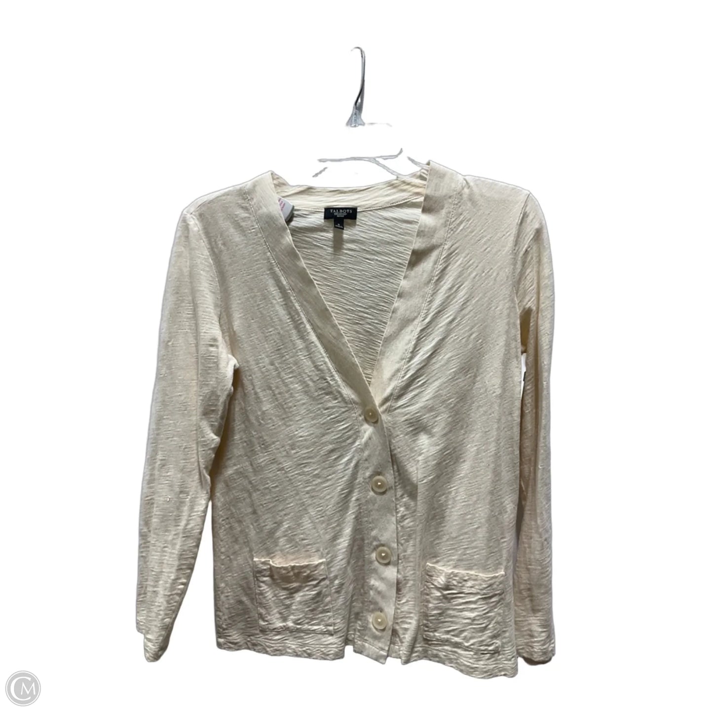 Top Long Sleeve Basic By Talbots In Cream, Size: S