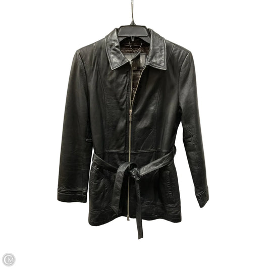 Jacket Leather By Wilsons Leather In Black, Size: M