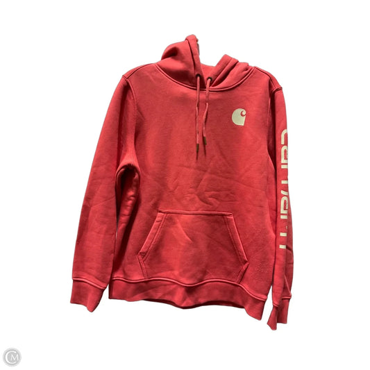 Sweatshirt Hoodie By Carhartt In Orange, Size: L