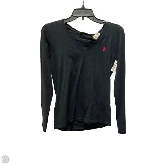 Top Long Sleeve Basic By Polo Ralph Lauren In Black, Size: M
