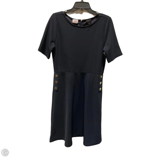 Dress Casual Midi By Ann Taylor In Navy, Size: M