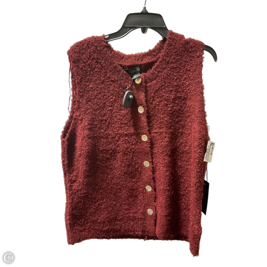 Vest Sweater By Rachel Zoe In Maroon, Size: Xl