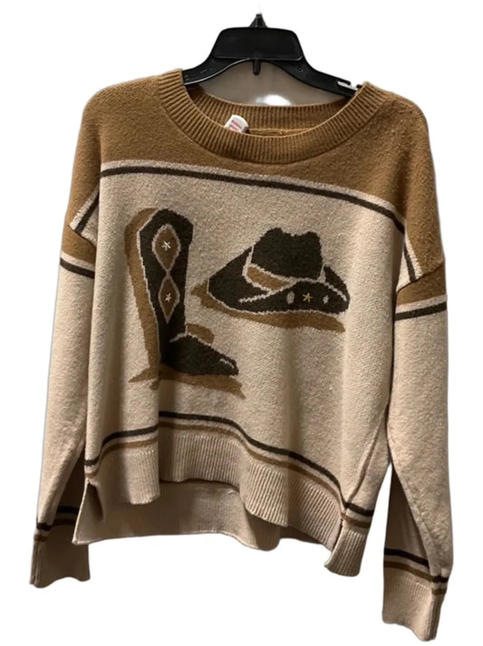 Top Long Sleeve By Lucky Brand In Tan, Size: M