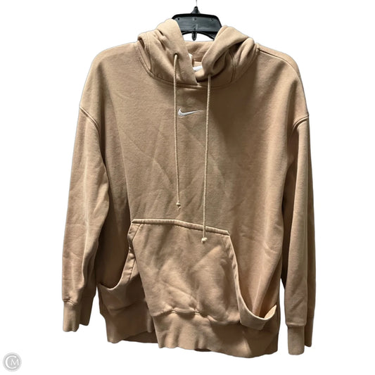 Sweatshirt Hoodie By Nike In Tan, Size: Sp