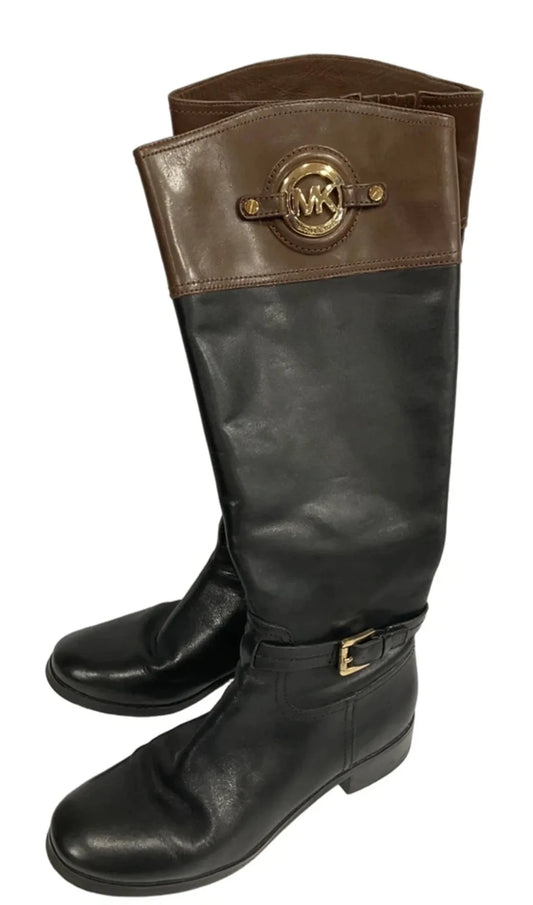 Boots Knee Flats By Michael By Michael Kors In Black, Size: 7.5