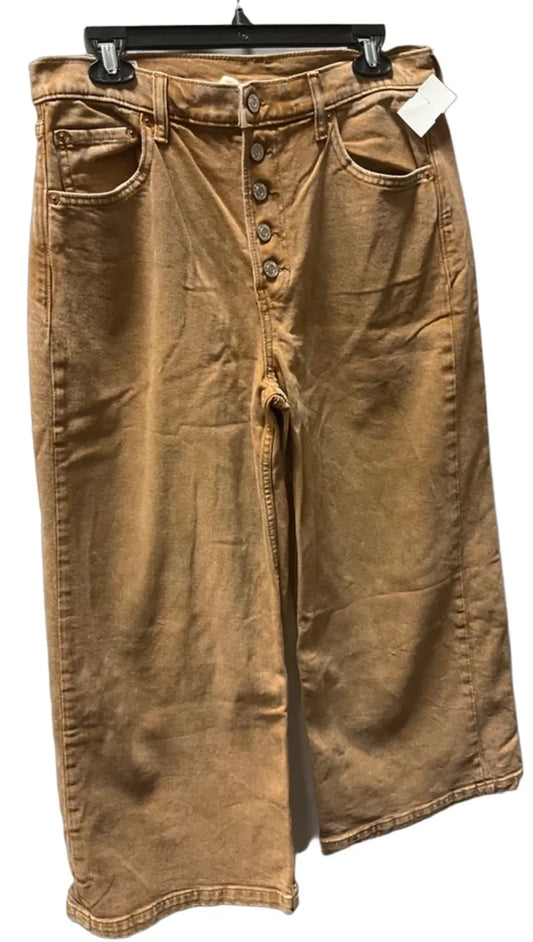Jeans Wide Leg By Gap In Tan Denim, Size: 10